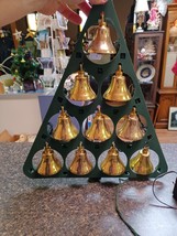 Mr Christmas Bells of Christmas Musical Lighted Brass Bell &amp; Carols. Vtg... - $49.49