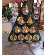 Mr Christmas Bells of Christmas Musical Lighted Brass Bell &amp; Carols. Vtg... - £39.80 GBP