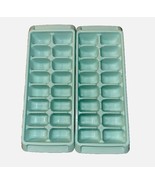 Set Of 2 Mint Green Vintage Rubbermaid Plastic 16 Ice Cube Trays Stackab... - $17.72