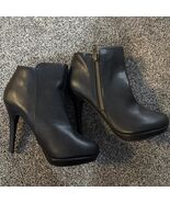 Michael Antonio Faux Leather Ankle Boot Zipper Bootie Black Size 9 Women - $23.78 CAD