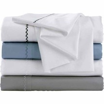 NEW Full 100% Egyptian White Cotton Sheet Set Thread 500 Count Embroidered Hem - $69.99