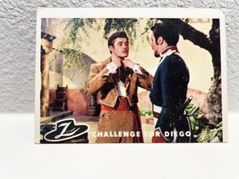 1958 Walt Disney ZORRO Trading Card #22 CHALLENGE FOR DIEGO Exc Conditio... - $4.90