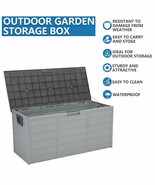 Deck Box 75gal Outdoor Plastic Storage Chest w/ Lockable Seat Garden Too... - $1,421.55 MXN
