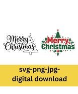 Merry Christmas, Christmas Tree Decor, Merry Christmas  2 SVG PNG JPG - $55.03 MXN