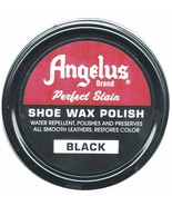 BLACK Paste SHOE WAX POLISH Leather Shoes Boot 3 ounce tin ANGELUS 400-0... - $43.93 CAD