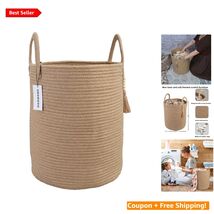 Boho Chic Tall Rope Basket for Laundry, Toys, and Nursery Storage - Jute... - $73.21
