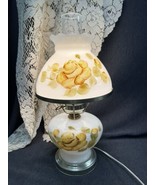 Vintage Hurricane  Gone With The Wind GWTW Lamp - Hand Painted Roses Gol... - $92.57