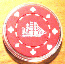 (1) Cutty Sark Whiskey Poker Chip Golf Ball Marker - Red - $8.95