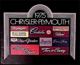 1975 Chrysler Plymouth Brochure - £11.76 GBP