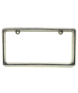 Vtg Chrome Metal License Plate Frame Silver Holder - Universal CAR VAN T... - €13,02 EUR