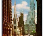 Arch Street View and Methodist Church Philadelphia PA Chrome Postcard Z10 - $2.95