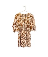 Lucca Women’s Romper Size L Brown White Ikat Print Smocked Waist V-Neck - €29,95 EUR
