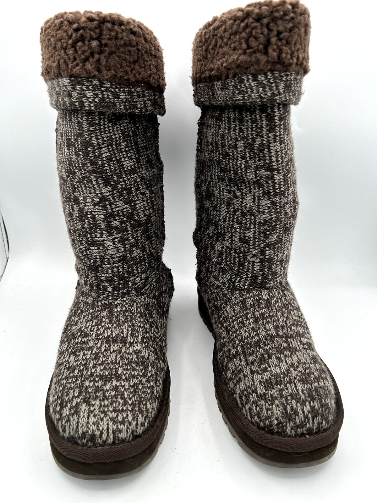skechers australia sweater knit fleece lined chocolate women's size 9 boots Item image 4