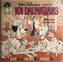 101 DALMATIONS (1982) Disneyland softcover book with 33-1/3 RPM record - £10.90 GBP