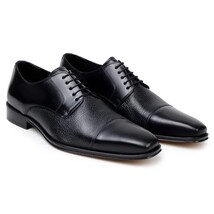 Belvedere Studio Men's Dress Shoes Alexander Deerskin Leather Black image 3