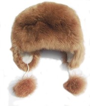 Alpakaandmore Womens Alpaca Fur Hat Winter Ski Brown Hat Earflap (Large) - £70.98 GBP