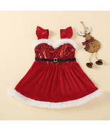 NEW Santa Christmas Girls Red Sequin Dress - $8.44
