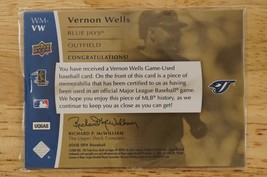 2008 NBA SPx Winning Materials Jersey Number Swatch 48/125 Vernon Wells WM-VW - £7.73 GBP