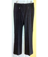 ETCETERA Ornate Flocked Black Stretch Boot Cut Dress Pants w/ Pockets (8) - $33.37 CAD