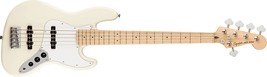 Olympic White And Maple Fingerboard Jazz Bass V By Squier By Fender. - £305.07 GBP