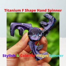 Titanium F Shape Colorful Hand Spinner|F Letter Shape Metal Hand Fidget ... - £36.96 GBP