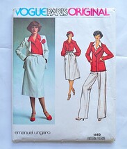 Vogue Paris Original Pattern 1449 Emanuel Ungaro 14 70s Skirt Pant Suit ... - $290.61 MXN Vogue Paris Original Pattern 1449 Emanuel Ungaro 14 70s Skirt Pant Suit ... - $290.61 MXN