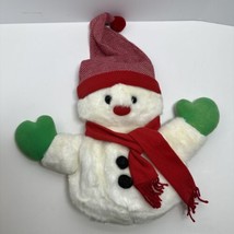 Hallmark Snowman Christmas Stocking Stuffables Plush Pocket Pouch Vintag... - $24.95