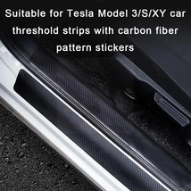 4Ppcs Car Door Threshold Sill   Scuff Plate Y for  3 Sticker Model Model Model S - £73.04 GBP