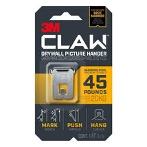3M Claw Silver Drywall Picture Hanger 45 lb 1 pk - $8.95