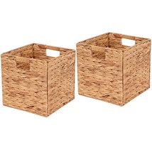 Wicker Storage Cubes Wicker Storage Baskets Rectangular Laundry Organizer Totes  - £46.54 GBP