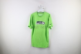 Nike Mens Small Distressed Spell Out Seattle Seahawks Football T-Shirt G... - $17.77