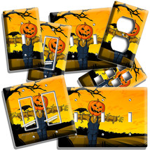 Halloween Scary Scarecrow Pumpkin Crow Light Switch Outlet Wall Plate Home Decor - £14.45 GBP+
