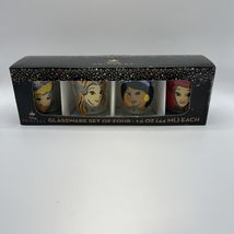 Disney Princess Shot Glassware Set of 4 Glasses Cinderella Belle Ariel J... - €23,80 EUR