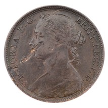 1892 Great Britain 1 Penny in XF Condition Lamination Error KM #755 - £81.73 GBP