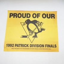 Vintage Pittsburgh Penguins Affichette 1992 Division Finals 102.5 Wdve Fm - $33.65