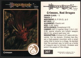 1991 TSR AD&amp;D Gold Card 307 Dragonlance Dragons Autumn Twilight Larry Elmore Art - £5.41 GBP