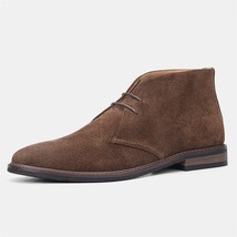 7~12 Genuine Leather Desert Boots Men Retro Ankle Comfortable Brand Fashion Boot - £63.64 GBP