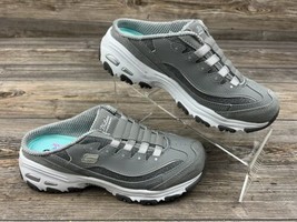 Skechers D’Lite Resilient Women’s Slip-On Gray Sneakers Shoes Open Back ... - £23.39 GBP