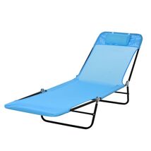 Outsunny Folding Pool Chaise Lounge Chair Reclining Sun Tanning - $81.99