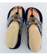 Yellow Box Fayth Cheetah Print and Fringe Flip Flops with Eva Sole Size ... - $22.22