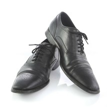 To Boot New York Adam Derrick Black Leather Brogue Cap Toe Oxfords Mens 11.5 M - £47.33 GBP