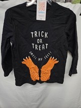 Carter&#39;s 3T Trick Or Treat Smell My Feet Halloween Long Sleeve Shirt NWT - £7.04 GBP