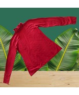 Time and Tru Red Turtle Neck‎ LS Small Cotton Blend Soft Comfy Fall Wint... - $177.47 MXN
