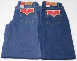 Levi&#39;s Girl&#39;s 14 Reg High Rise Straight &amp; Wide Leg Jeans Lot of 2 Pairs NWT - £39.54 GBP