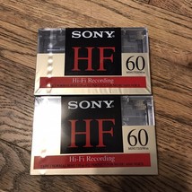 Lot of 2 Sony HF 60 Minute Blank Cassette Tapes High Fidelity Brand New - £3.28 GBP