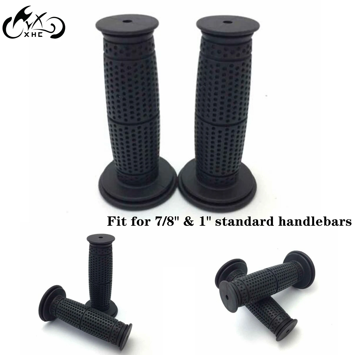 7/8&quot; &amp; 1&quot; Retro Rubber Handlebar Front Hand Grip Fits For Harley Electra Tour - £19.57 GBP