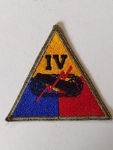 ARMY IV 4th ARMORED DIVISION VINTAGE PATCH FULL COLOR - $167.49 MXN