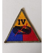 ARMY IV 4th ARMORED DIVISION VINTAGE PATCH FULL COLOR - $8.91