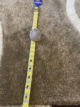 Top Paw Small Custom Fit Dog Collar- Bella Graphic Grey Rose Yellow Patt... - £7.70 GBP