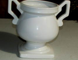 ceramic HANDLED CANISTER white approx 9x9" store utensils (blk bx 4) - $12.50